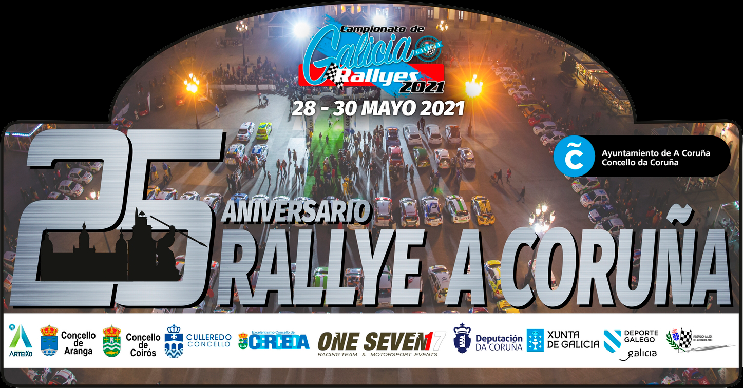 Lista de rexistrados para este 25 Aniversario Rallye A Coruña.